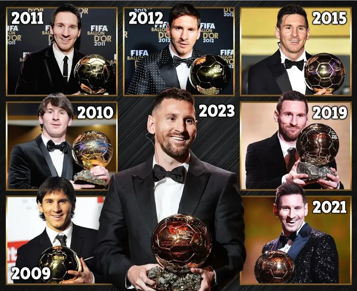Siêu sao Lionel Messi rạng rỡ bên bộ sưu tập 8 danh hiệu Quả Bóng Vàng trong sự nghiệp