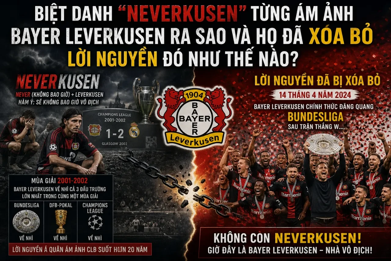 Người hâm mộ Bayer Leverkusen tràn xuống sân ăn mừng chức vô địch Bundesliga lịch sử phá bỏ lời nguyền á quân