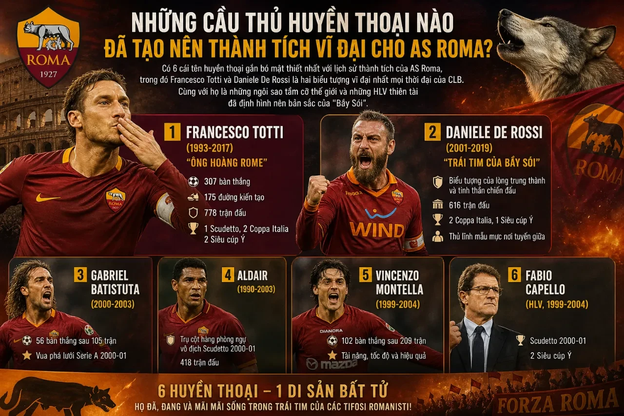 Bức ảnh vinh danh người thủ lĩnh vĩ đại trung thành trọn đời của câu lạc bộ AS Roma