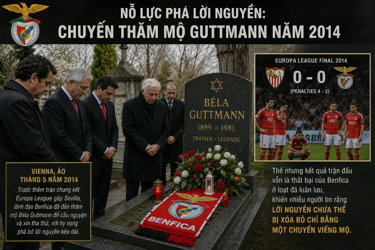 Tượng đồng vinh danh cố HLV Béla Guttmann tại Estádio da Luz