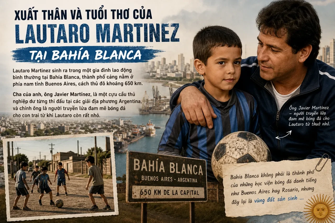 Hình ảnh Lautaro Martinez thời niên thiếu tập luyện bóng đá tại quê nhà Argentina