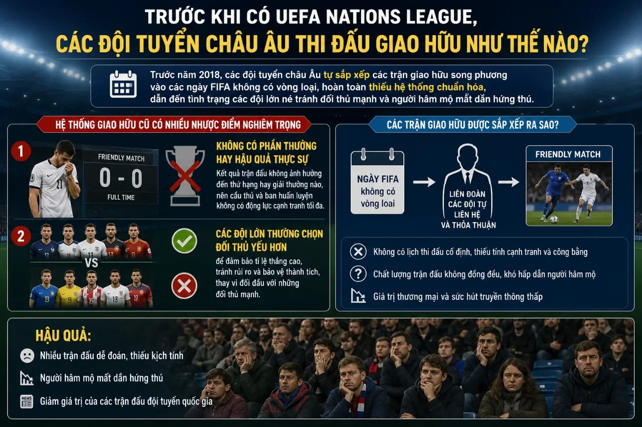 Bối cảnh các đội tuyển quốc gia thi đấu giao hữu trước kỷ nguyên Nations League