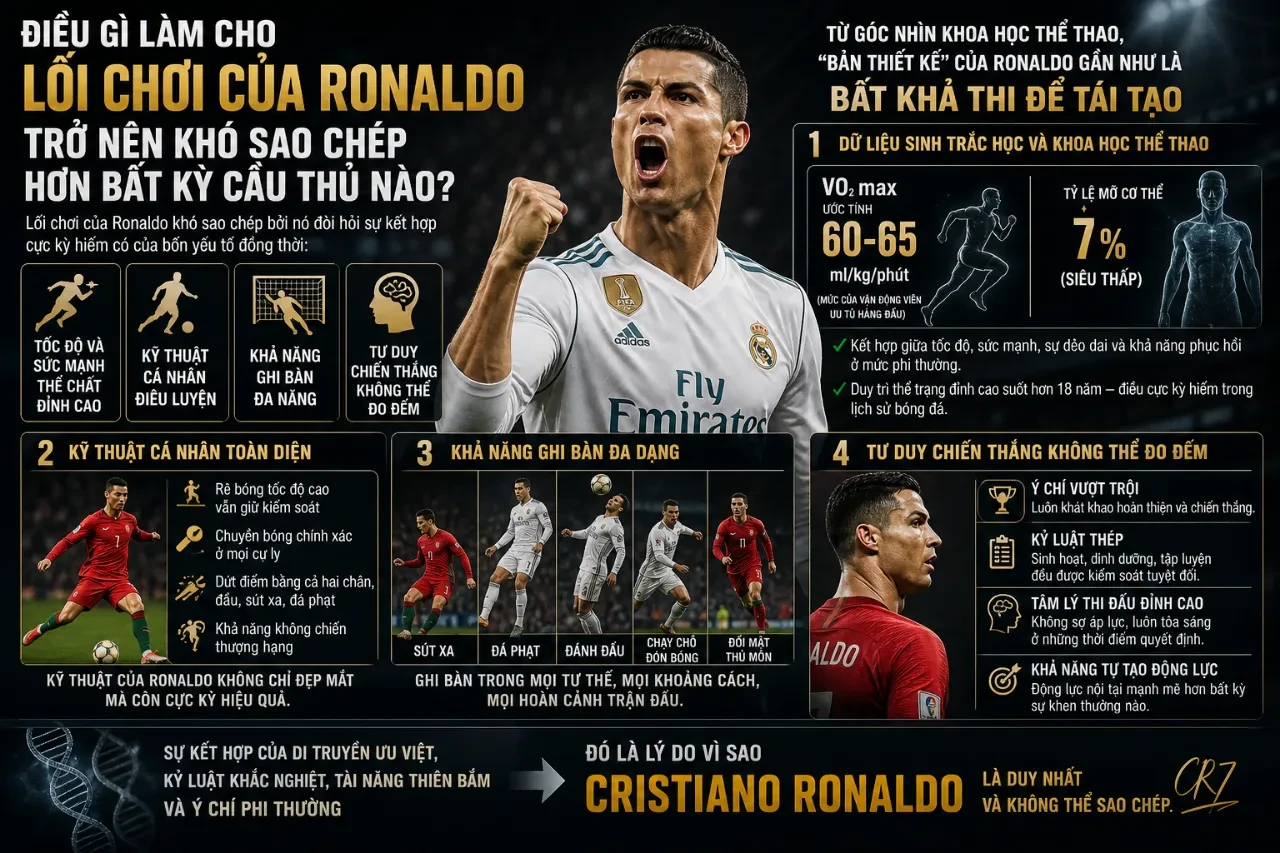 Siêu sao Cristiano Ronaldo bứt bộc tốc độ dũng mãnh đe dọa hàng phòng ngự đối phương