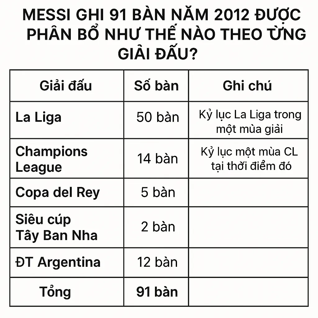 Tổng Hợp Kỷ Lục Ghi Bàn Của Messi: Từ 91 Bàn/Năm Đến 117 Bàn Cho Argentina – Những Cột Mốc Khó Bị Xô Đổ