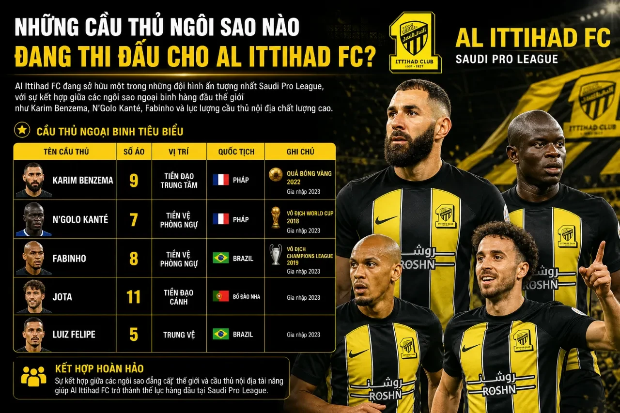 Các ngôi sao quốc tế tập luyện tại tổ hợp thể thao của Al Ittihad