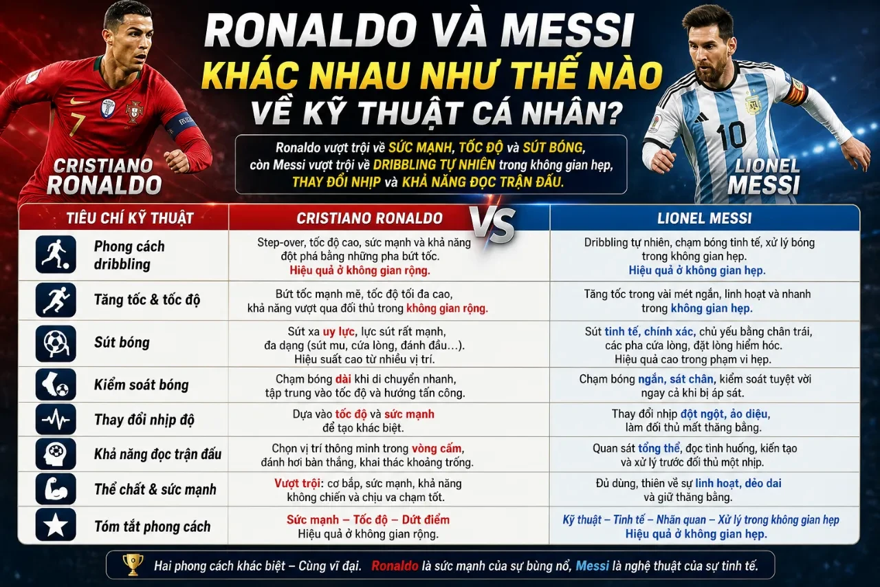 Khám Phá Lối Chơi Bóng Của Cristiano Ronaldo: Kỹ Thuật, Tốc Độ & Bí Quyết Ghi Bàn Của CR7