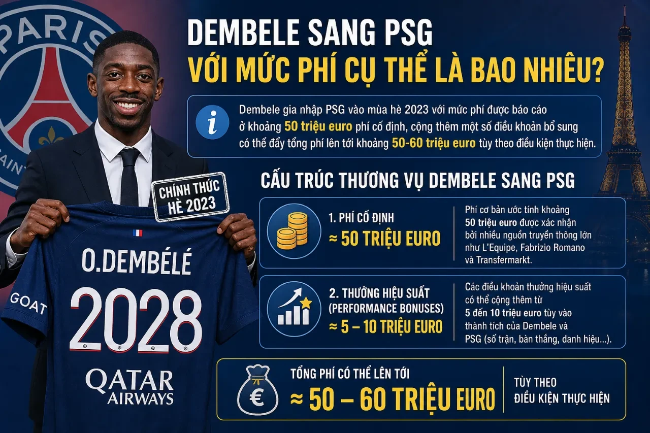 Ousmane Dembélé rạng rỡ trong buổi lễ ra mắt câu lạc bộ Paris Saint-Germain