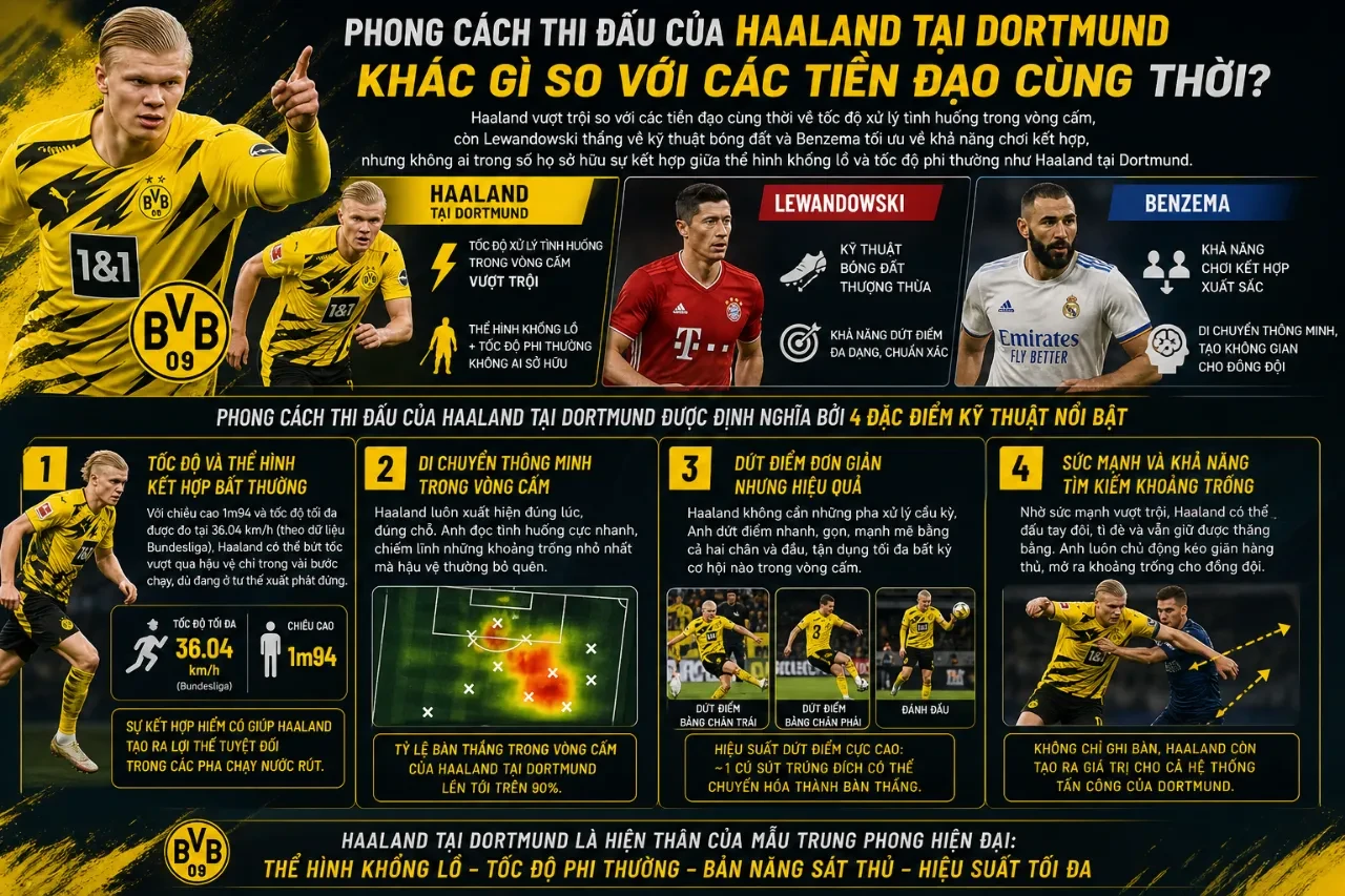Nhìn Lại Giai Đoạn Haaland Thi Đấu Tại Dortmund: 86 Bàn, Hat-trick Ra Mắt Và Di Sản Của Một Sát Thủ Hủy Diệt