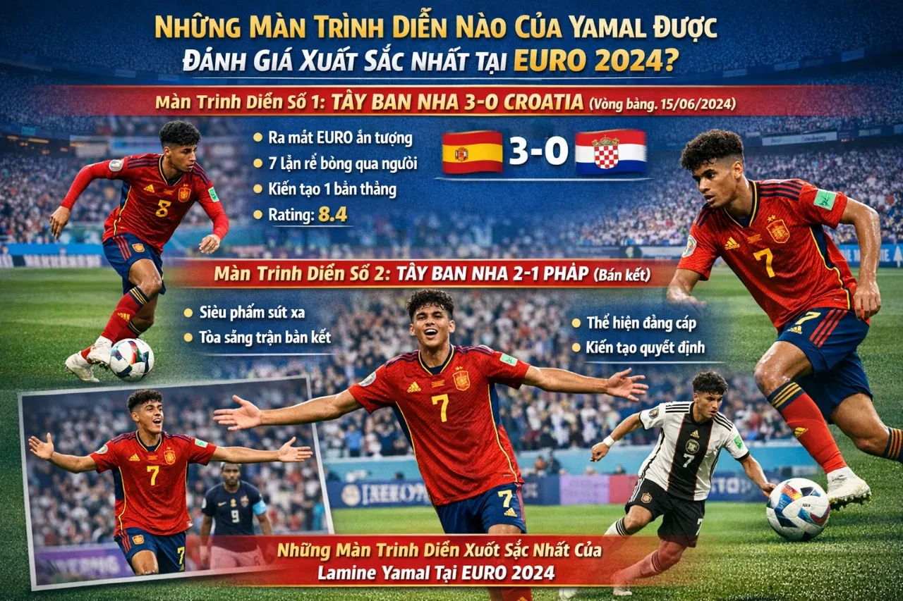Lamine Yamal ăn mừng khoảnh khắc tỏa sáng rực rỡ cùng các đồng đội Tây Ban Nha tại EURO 2024