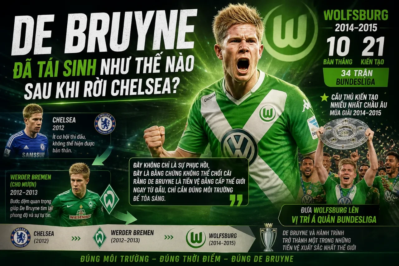De Bruyne Đã Tái Sinh Như Thế Nào Sau Khi Rời Chelsea?