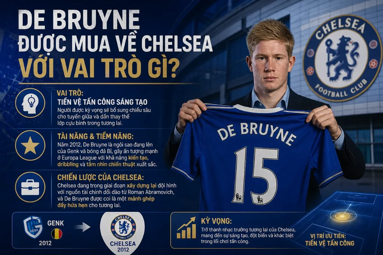 Kevin De Bruyne Thời Ở Chelsea: Từ Người Thừa Tại Stamford Bridge Đến Huyền Thoại Vĩ Đại