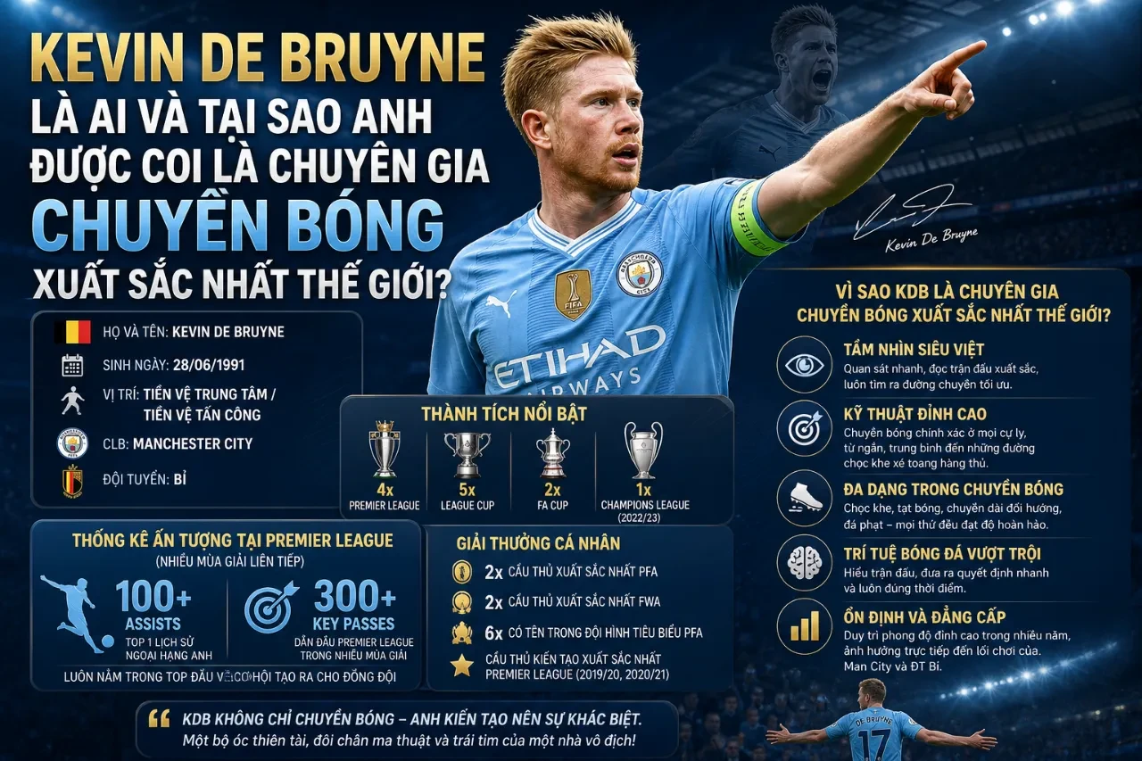 Giải Mã Khả Năng Chuyền Bóng Thiên Tài Của Kevin De Bruyne: Kỹ Thuật, Tầm Nhìn Và Những Đường Chuyền Xé Toang Mọi Hàng Phòng Ngự