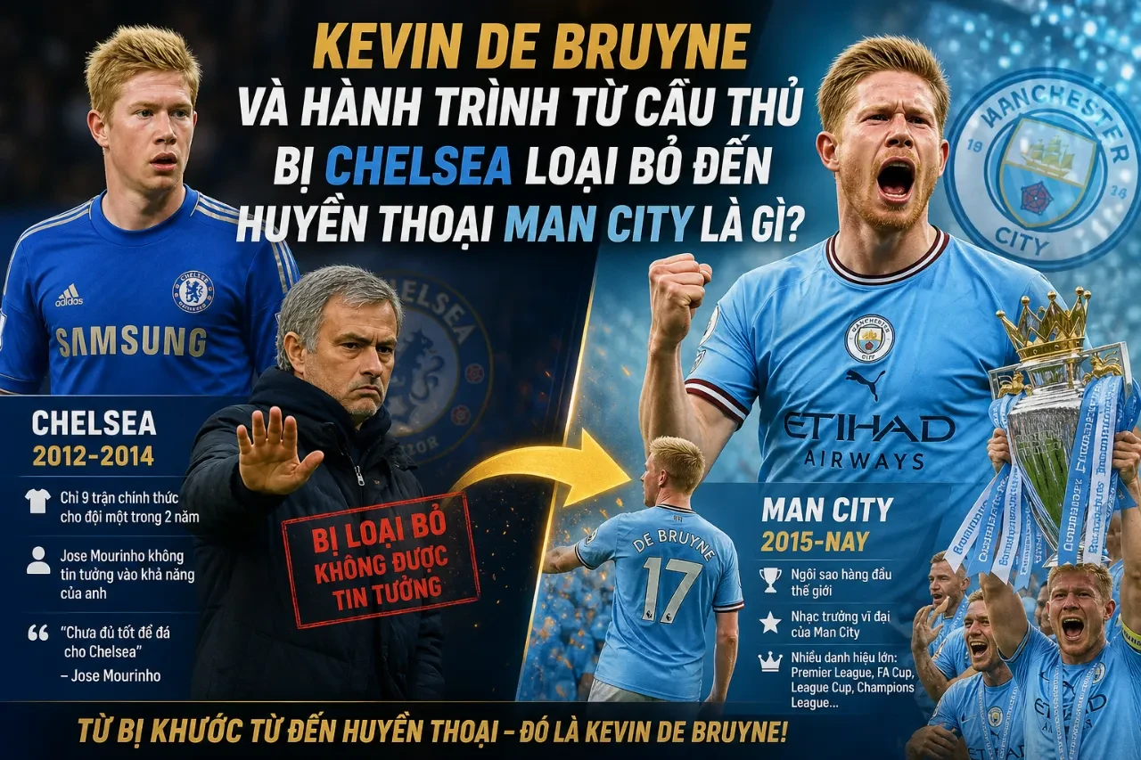 Kevin De Bruyne Và Hành Trình Từ Cầu Thủ Bị Chelsea Loại Bỏ Đến Huyền Thoại Man City Là Gì?