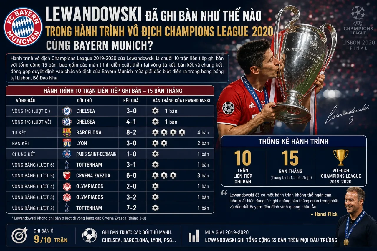 Các cầu thủ Bayern Munich nâng cúp vô địch Champions League tại Lisbon năm 2020