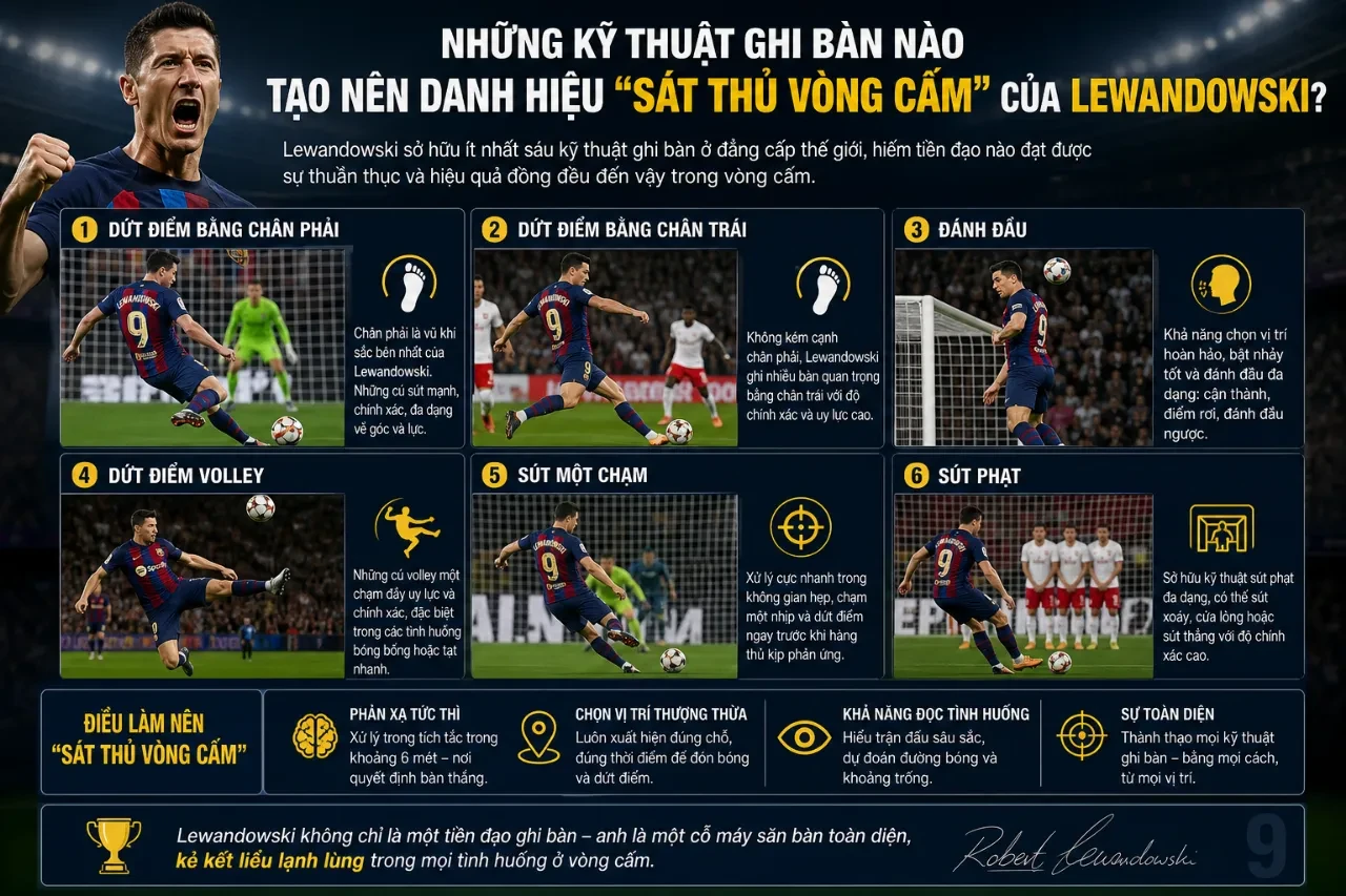 Khoảnh khắc Robert Lewandowski vung chân thực hiện cú volley đẳng cấp trong vòng cấm