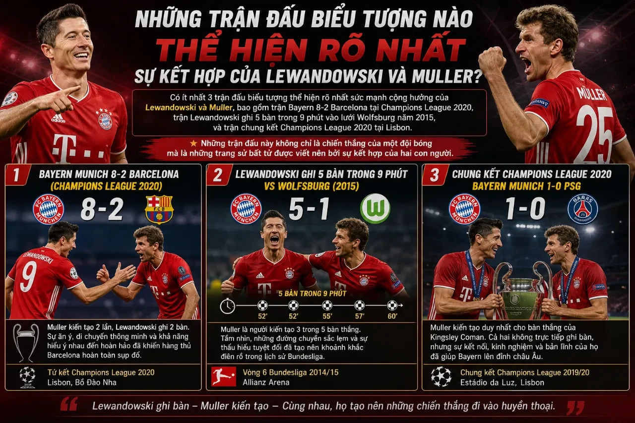 Bảng tỷ số lịch sử trận thắng 8-2 của Bayern Munich trước Barcelona tại Champions League 2020