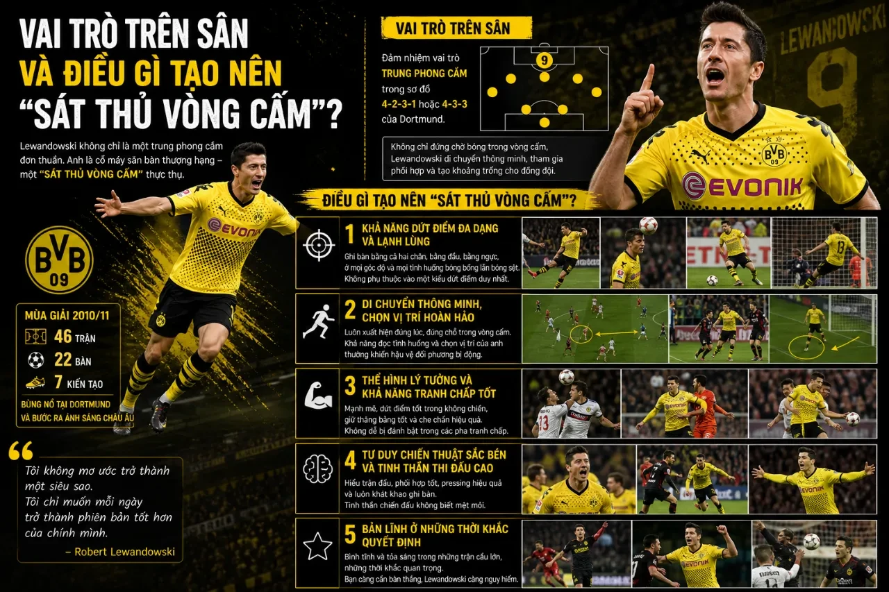 Robert Lewandowski ăn mừng bàn thắng đẳng cấp trong màu áo Borussia Dortmund