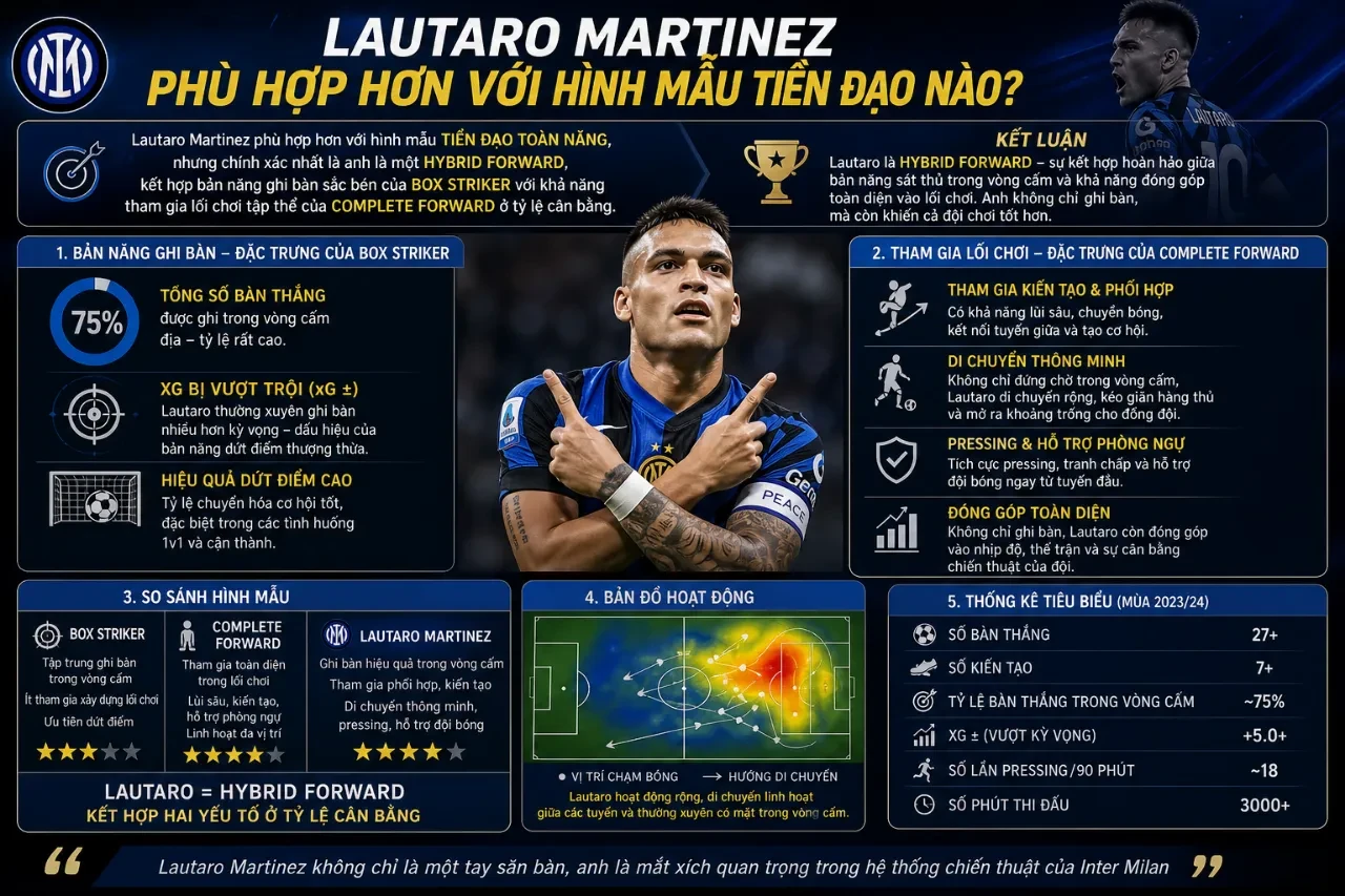 Lautaro Martinez phối hợp ăn ý cùng các đồng đội trên hàng công Inter Milan