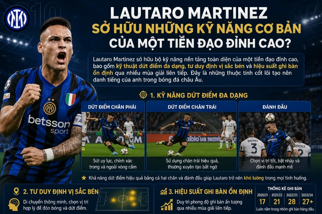 Giải Mã Phong Cách Chơi Bóng Của Lautaro Martinez: Sát Thủ Vòng Cấm Hay Tiền Đạo Toàn Năng?