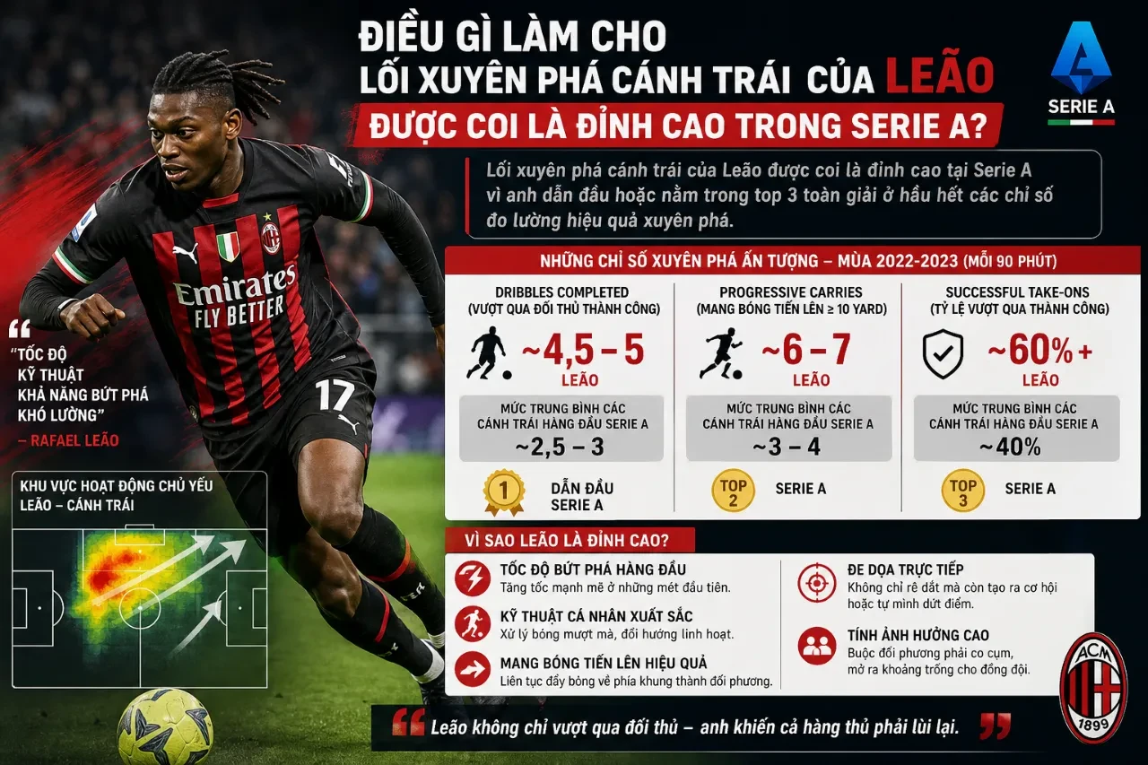 Rafael Leão ăn mừng cuồng nhiệt sau pha lập công đẳng cấp cho AC Milan