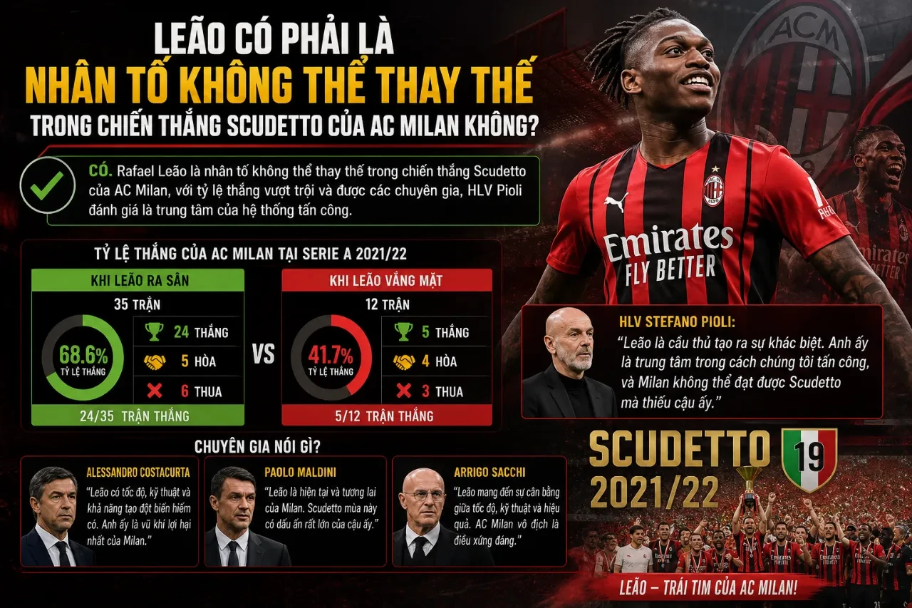Rafael Leão đột phá vượt qua hai hậu vệ đối phương tại Serie A