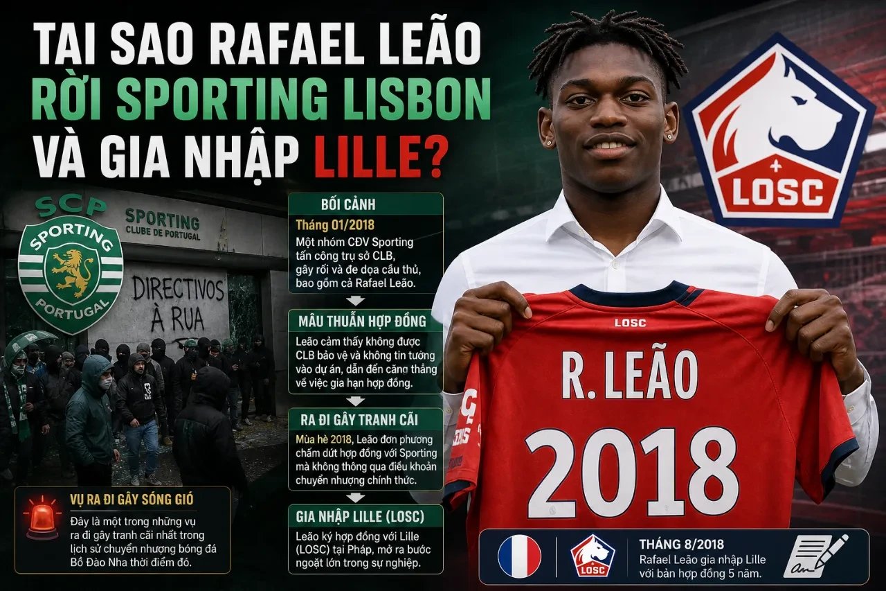 Khám Phá Hành Trình Rafael Leão Tại Sporting Lisbon Và Lille: Bước Đệm Tạo Nên Ngôi Sao AC Milan
