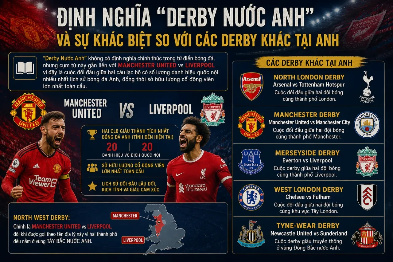 Derby Nước Anh: Toàn Cảnh Đại Kình Địch Manchester United vs Liverpool – Lịch Sử, Thống Kê & Những Trận Thư Hùng Kinh Điển
