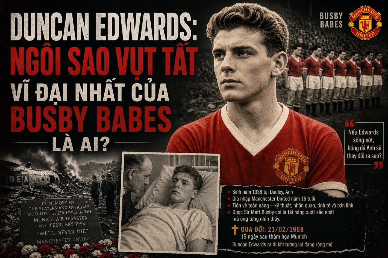 Duncan Edwards: Ngôi Sao Vụt Tắt Vĩ Đại Nhất Của Busby Babes Là Ai?