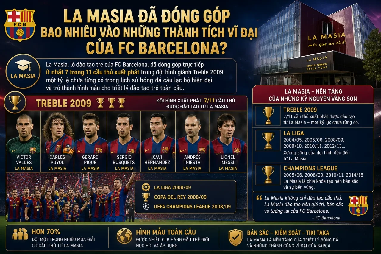 Học viện đào tạo bóng đá trẻ La Masia danh tiếng của câu lạc bộ Barcelona