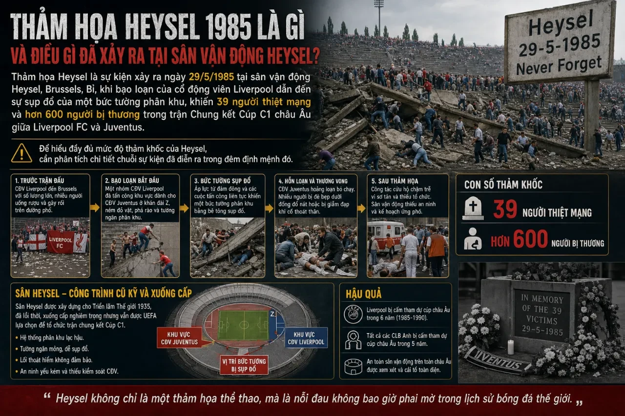 Bi Kịch Kép Hillsborough & Heysel: Hai Thảm Họa Đã Định Hình Lịch Sử Liverpool FC Mãi Mãi