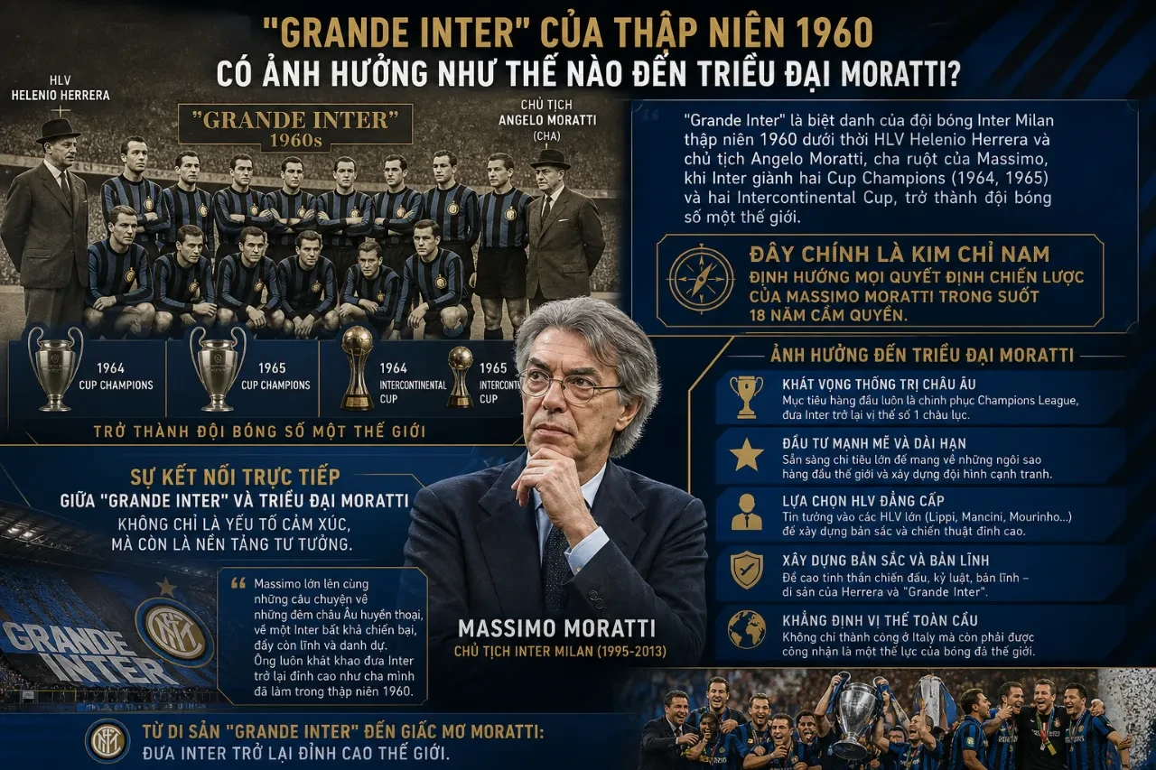 Triều Đại Moratti Tại Inter Milan: Hành Trình Từ Grande Inter Đến Cú Ăn Ba Lịch Sử