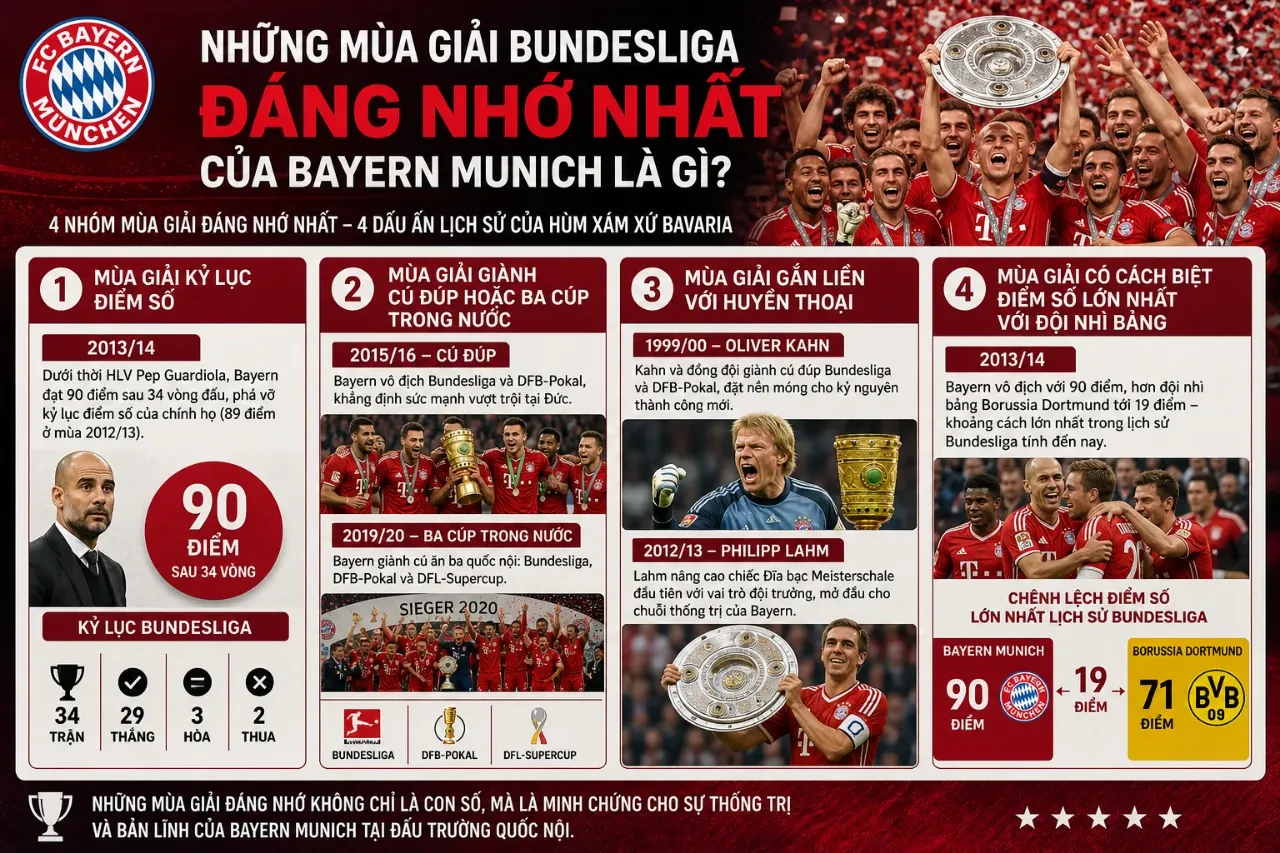 Toàn Bộ Danh Hiệu Bayern Munich: Từ Bundesliga Đến Champions League – Đế Chế Thống Trị Bóng Đá Đức