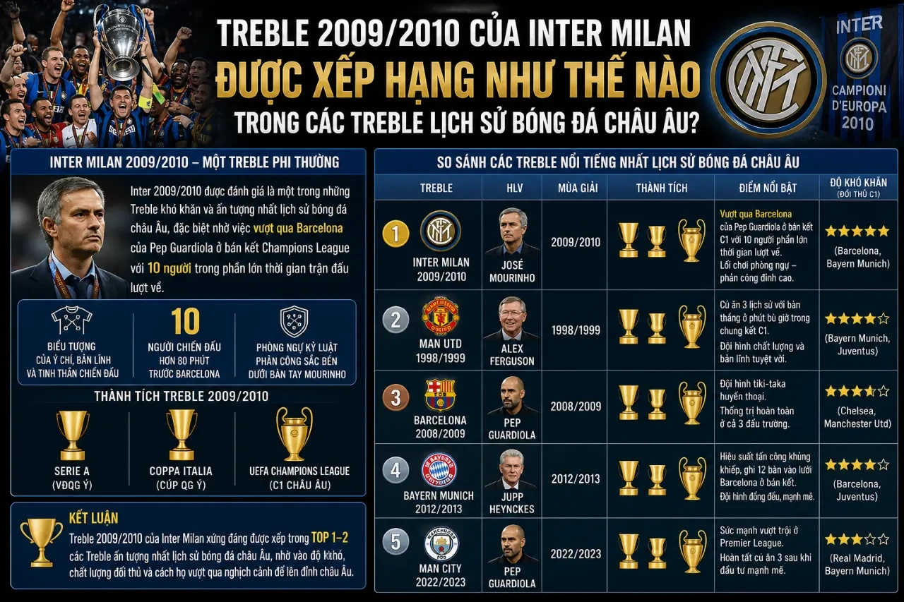 Treble Lịch Sử 2009/2010 Của Inter Milan