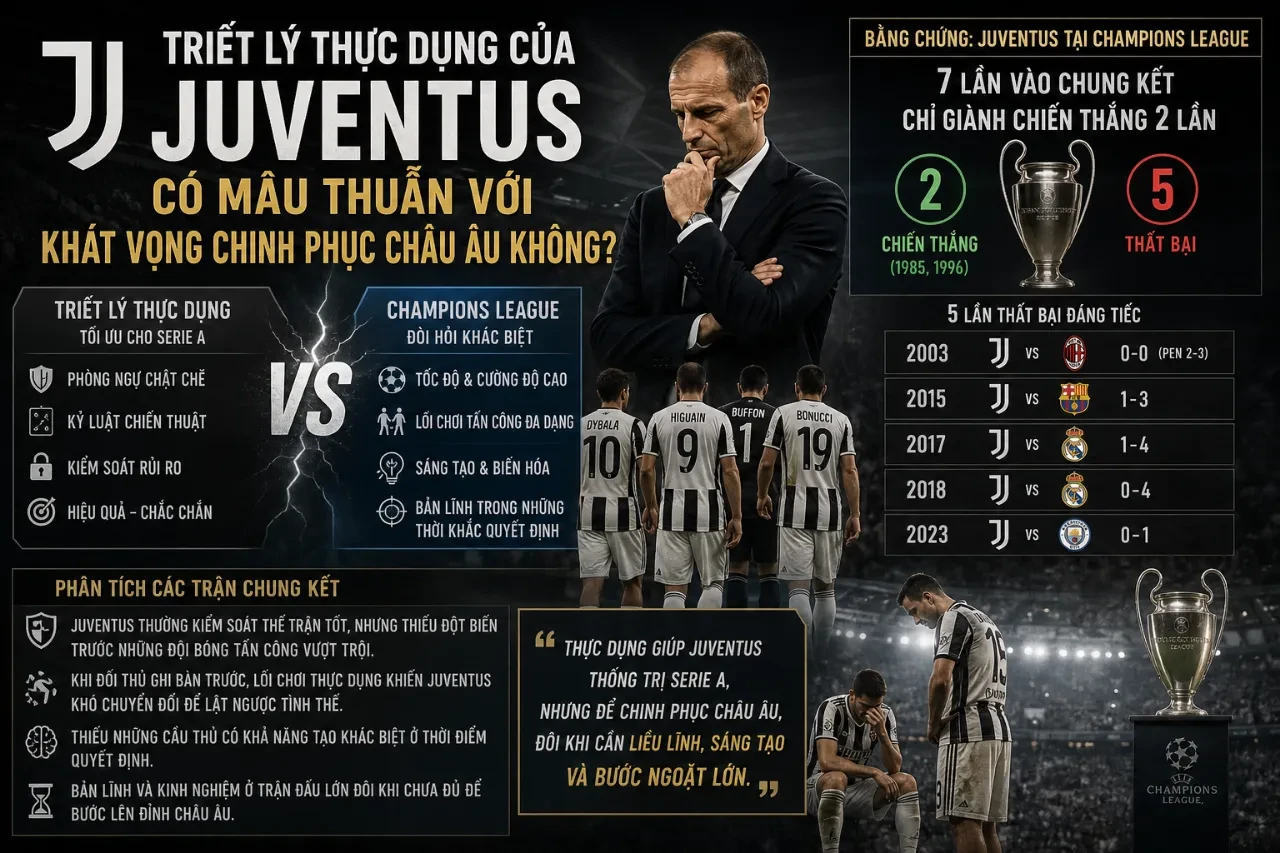 Cầu thủ Juventus thể hiện sự thất vọng sau một trận chung kết đấu trường châu Âu không đạt kết quả như kỳ vọng.