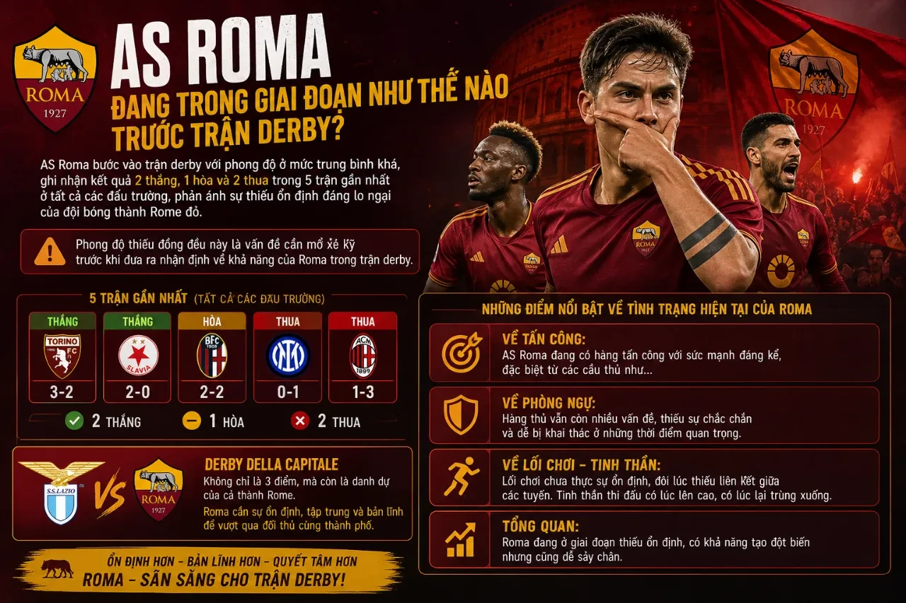 Nhận Định Derby della Capitale: AS Roma Đối Đầu Lazio – Cuộc Chiến Danh Dự & Vé Champions League