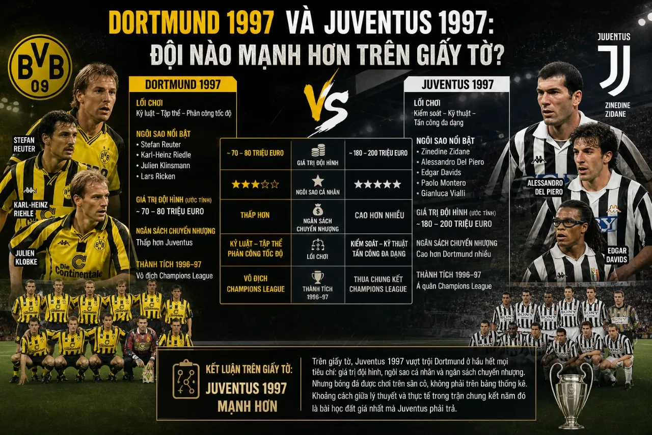 Kỷ Lục Vô Địch Champions League 1997: Borussia Dortmund Đã Lập Nên Kỳ Tích Lịch Sử Như Thế Nào?
