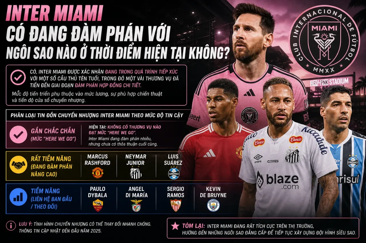 Inter Miami Có Đang Đàm Phán Với Ngôi Sao Nào Ở Thời Điểm Hiện Tại Không?
