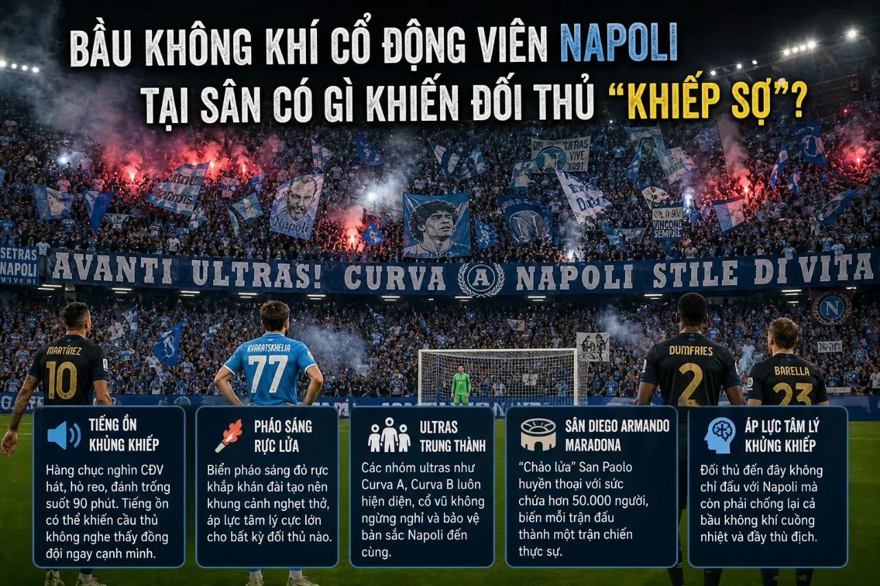 Khám Phá Sân Vận Động Diego Armando Maradona — Thánh Địa Rực Lửa Bất Khả Xâm Phạm Của Napoli