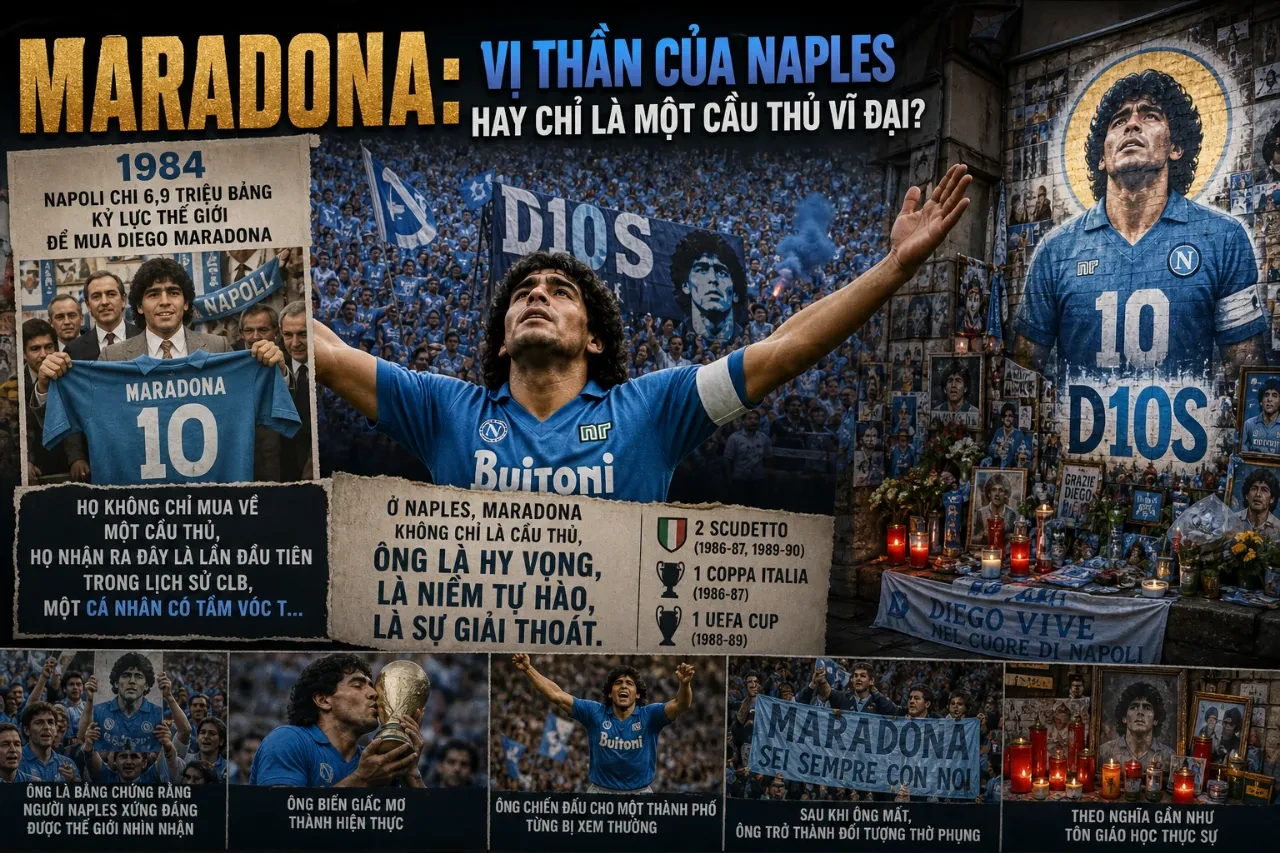 Bích họa tưởng niệm Diego Maradona tại các con phố ở Naples
