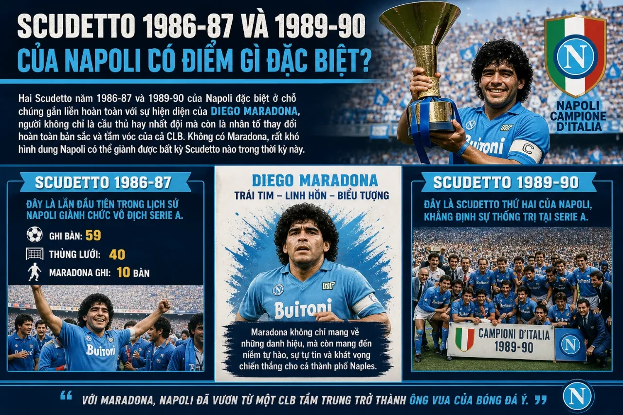 Scudetto 1986-87 Và 1989-90 Của Napoli Có Điểm Gì Đặc Biệt