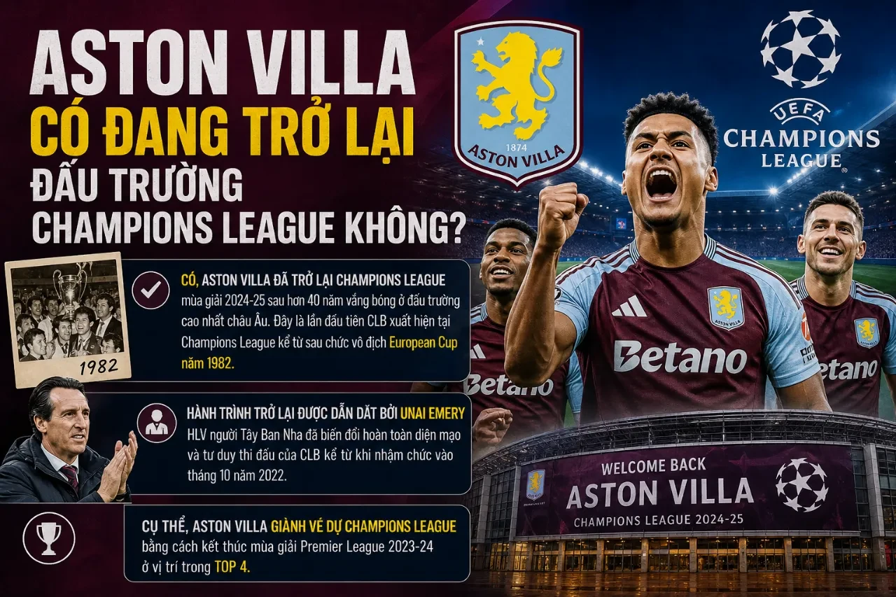 Tổng Hợp Danh Hiệu CLB Aston Villa: Từ FA Cup, League Đến Ngôi Vương Châu Âu