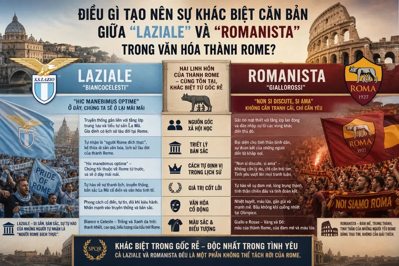 Giải Mã ADN Lazio: Bản Sắc Le Aquile Và Khí Phách Bất Khuất Của Đại Bàng Thành Rome