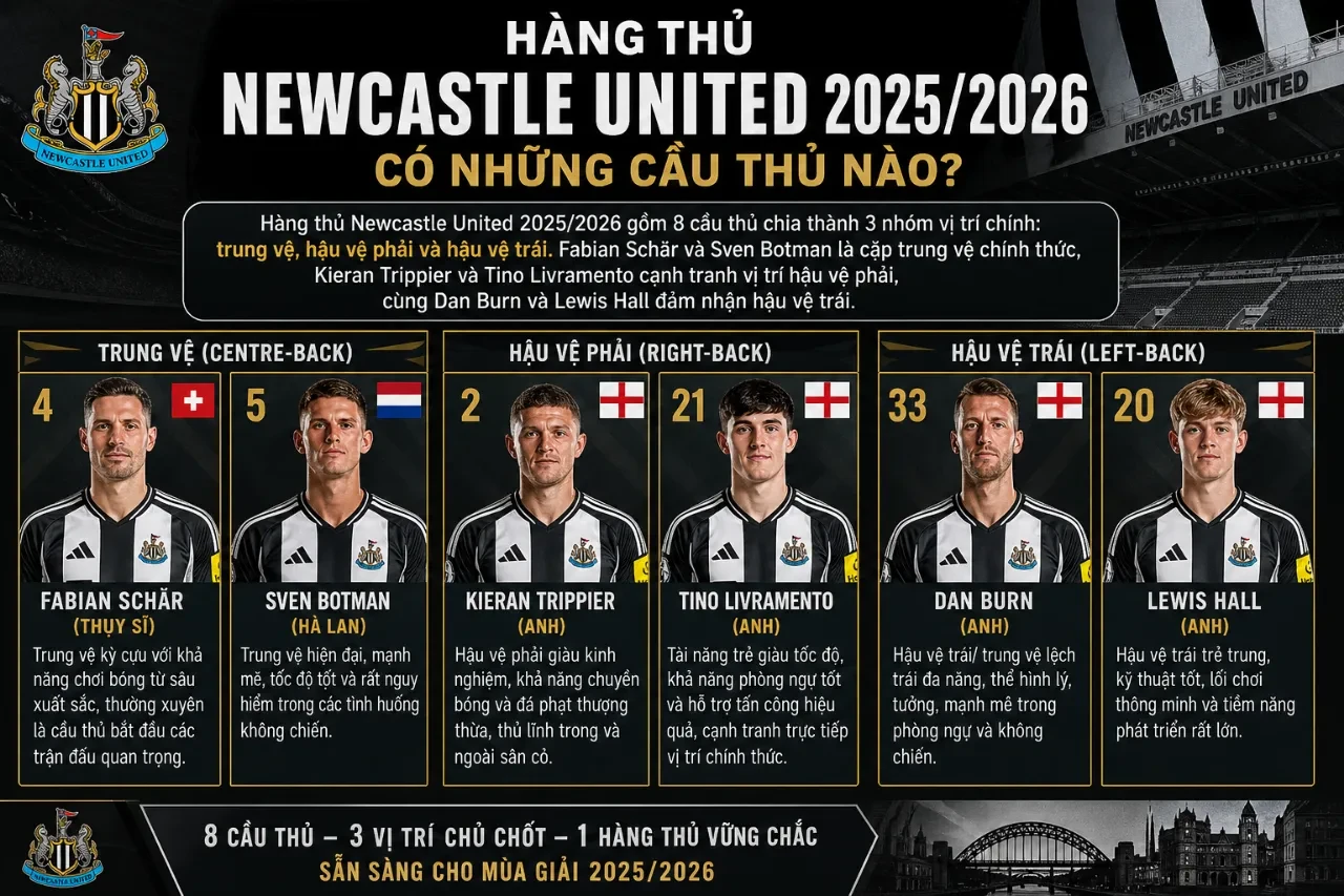 Hàng phòng ngự chắc chắn của Newcastle United tập luyện chuẩn bị cho trận đấu mới