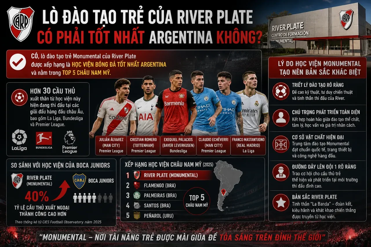 Lò Đào Tạo Trẻ Của River Plate Có Phải Tốt Nhất Argentina Không?