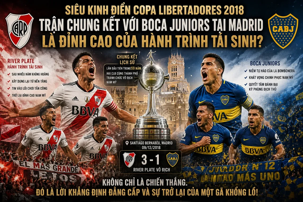 Trận đấu kinh điển lịch sử tổ chức tại Madrid ghi dấu vinh quang tối thượng của Dòng sông bạc.