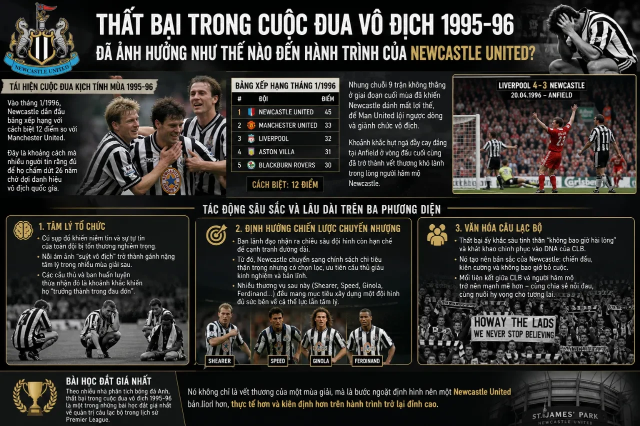 Khoảnh khắc nuối tiếc trên sân cỏ của các cầu thủ Newcastle sau trận đấu quyết định chức vô địch