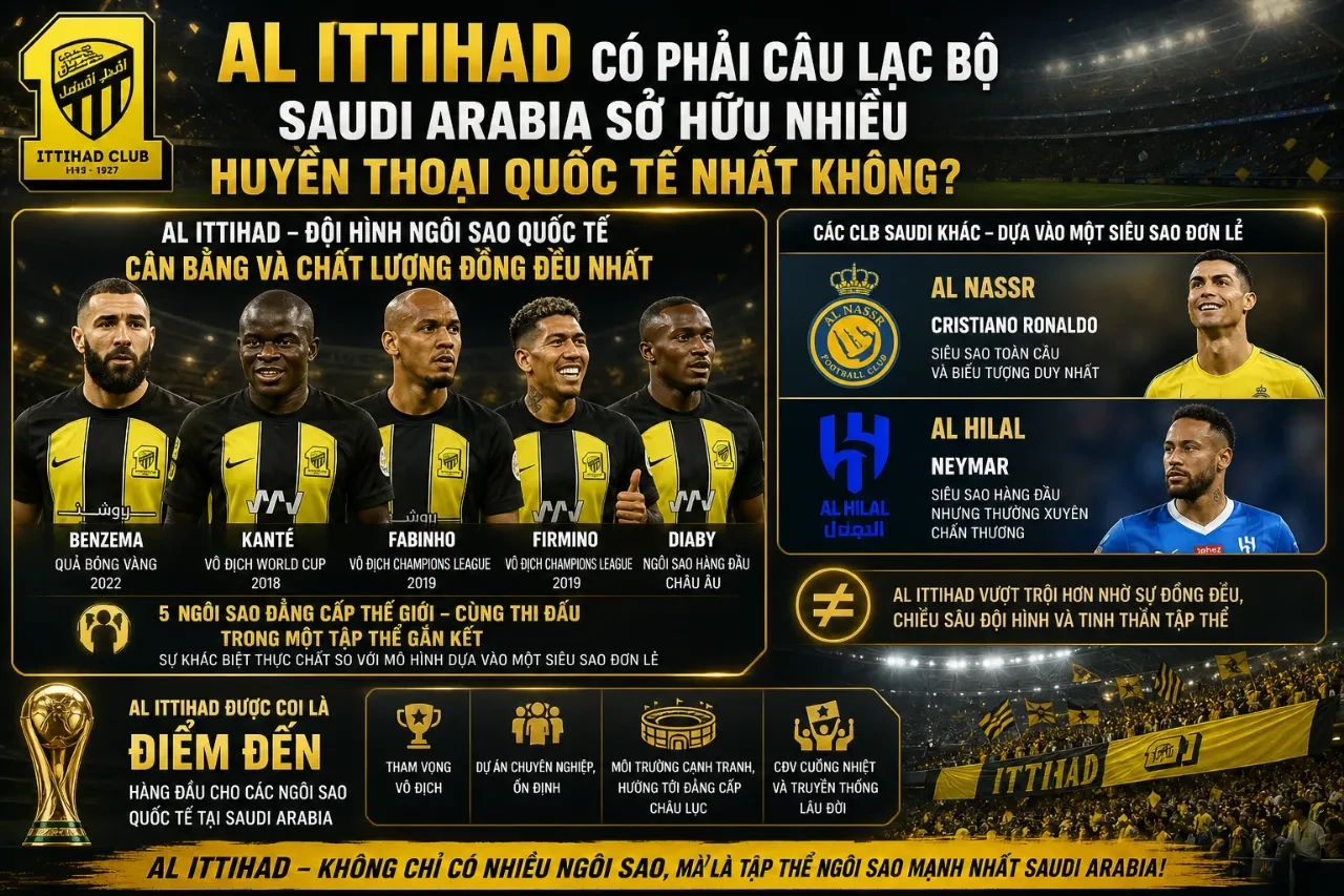 Top Những Huyền Thoại Vĩ Đại Nhất Al Ittihad: Ngôi Sao Quốc Tế & Huấn Luyện Viên Xuất Sắc Để Lại Dấu Ấn Lịch Sử