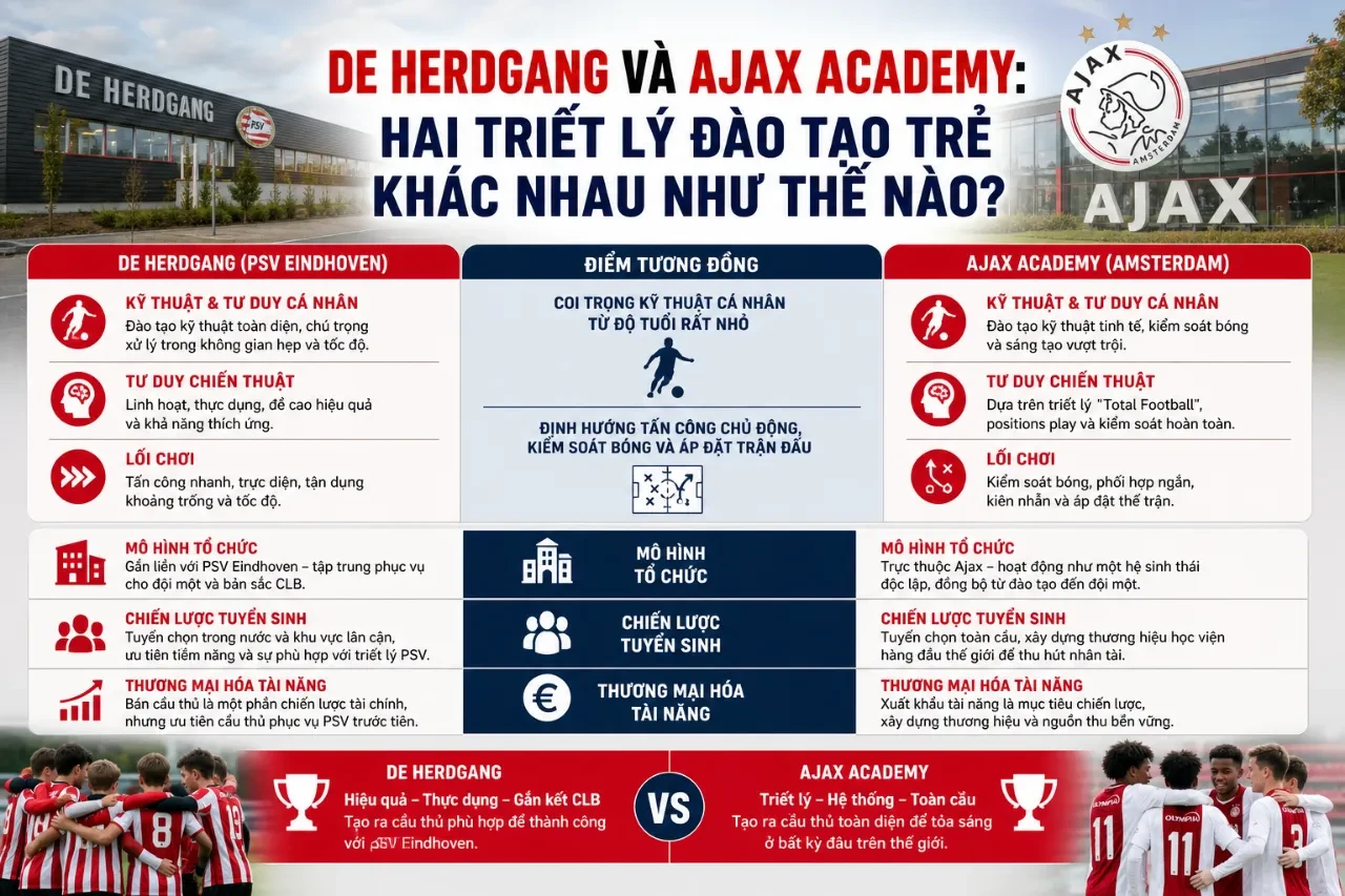 Giải Mã Mô Hình Vận Hành PSV Eindhoven: Từ DNA Công Nghiệp Philips Đến Lò Đào Tạo Tài Năng De Herdgang