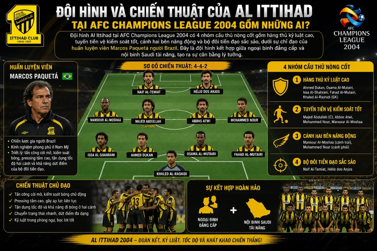 Al Ittihad – Kỳ Tích Vua Châu Á: Hành Trình Thống Trị AFC Champions League Hai Năm Liên Tiếp 2004 & 2005