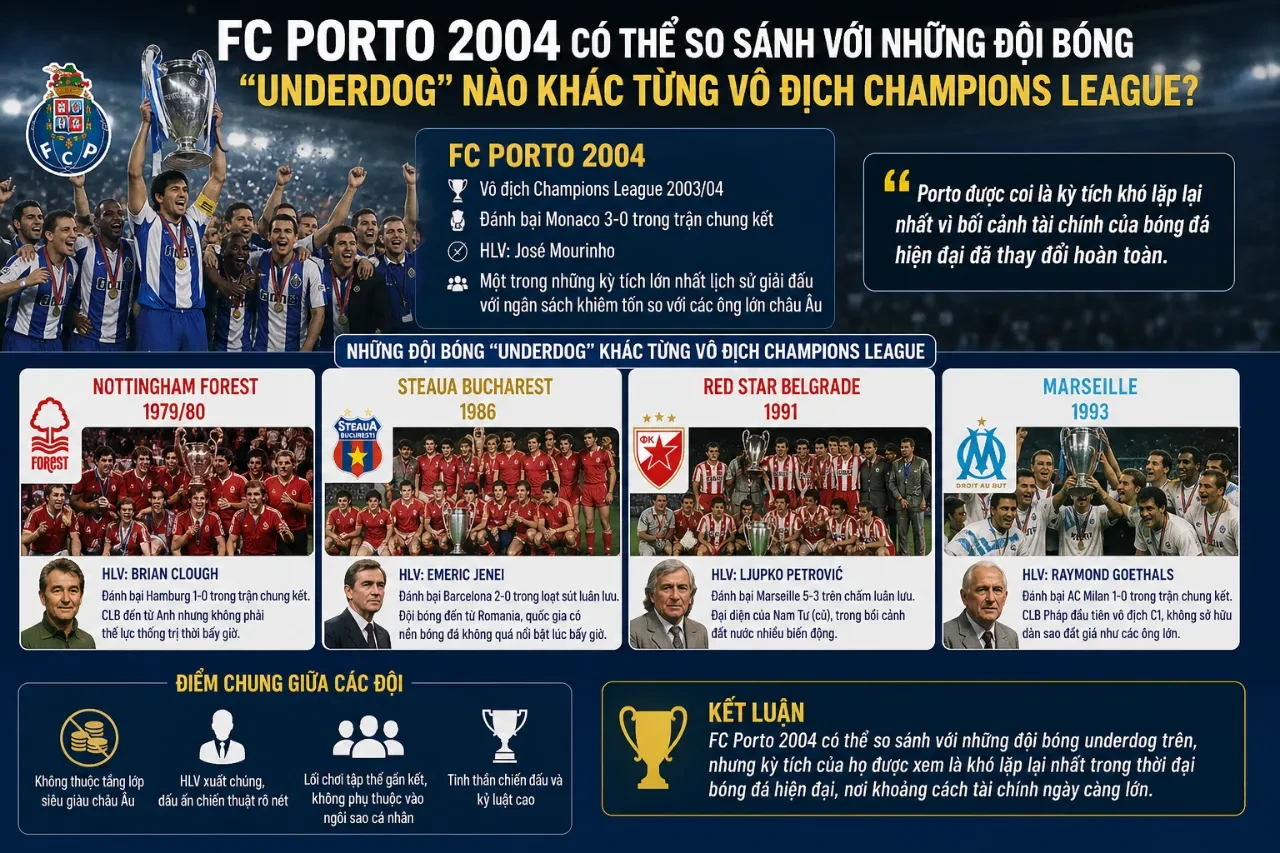 FC Porto và Chức Vô Địch Champions League 2004: Kỳ Tích Lịch Sử Của Rồng Xanh Dưới Triều Đại Mourinho